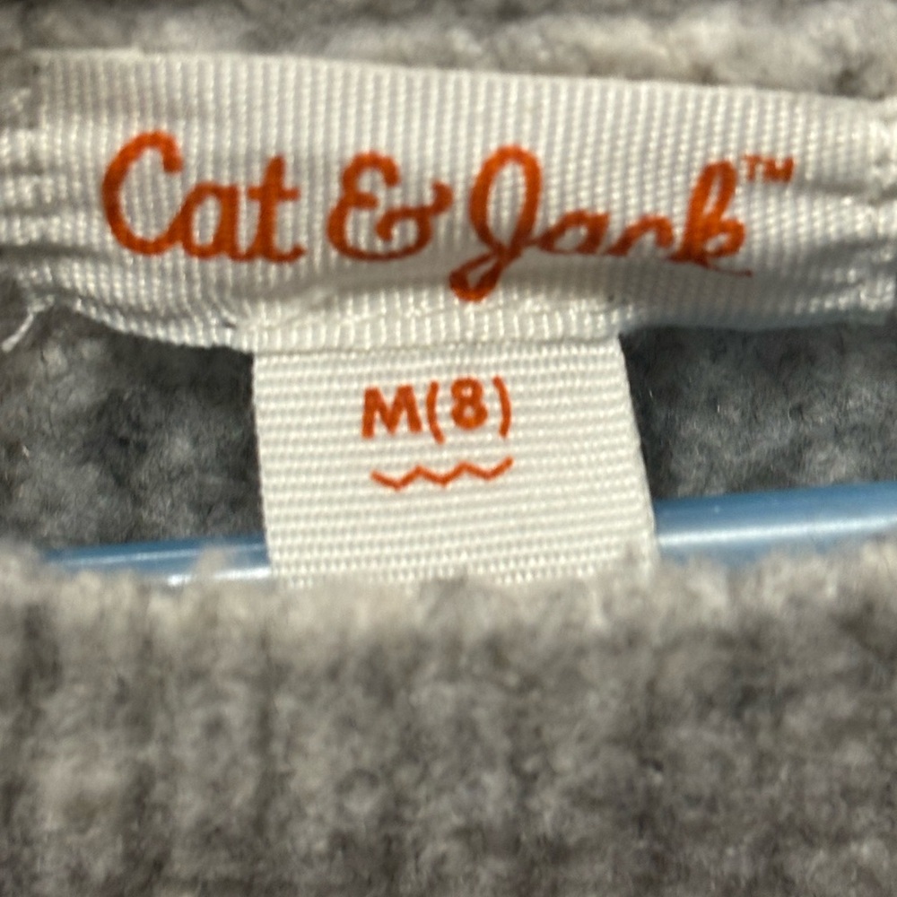 Girl's Cozy Gray Cable Knit Sweater Dress - Picture 3 of 4